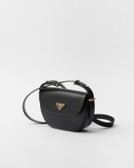 Prada Arqué Leather Shoulder Bag With Flap - Image 6